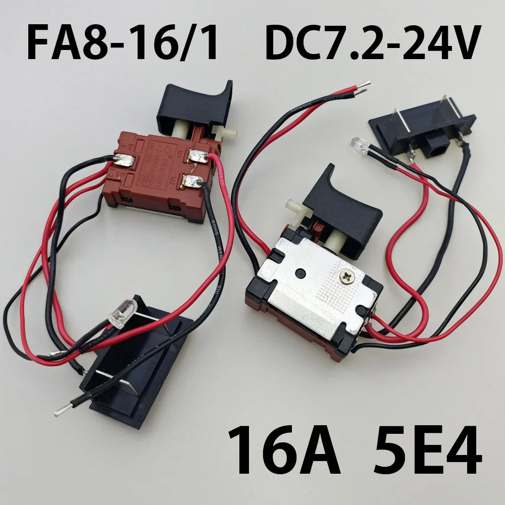 

DC7.2-24V electric wrench Speed Control Push Button Trigger Switch DC rechargeable wrench switch FA8-16/1 16A Wrench Accessories