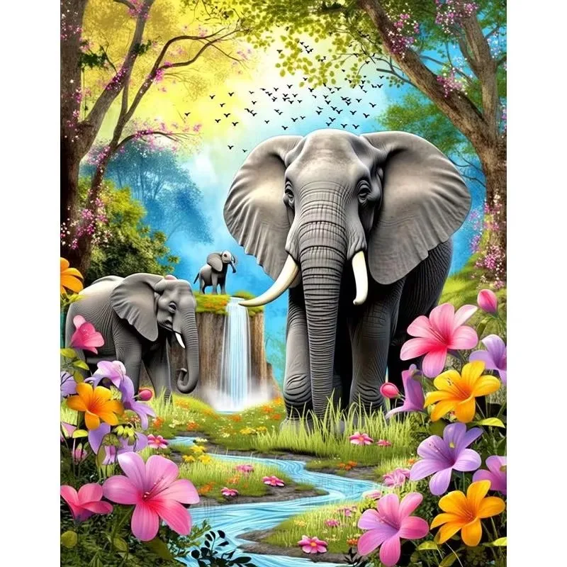

GATYZTORY Pictures By Numbers Cat Animal Frame Painting By Numbers On Canvas DIY Home Decoration DIY Gift