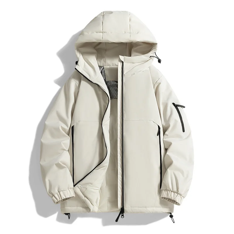 Men's Winter Graphene Cotton Jacket Windproof Waterproof Thick Warm Hooded for Outdoor Mountain Climbing And Hiking