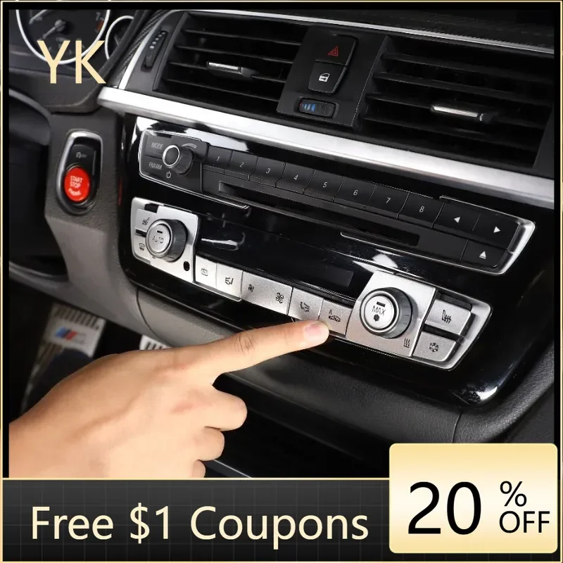 

Для BMW 2 3 4 серии GT F30 F32 F33 F36 2013-2018 автомобильные наклейки на кнопку кондиционера, аксессуары для интерьера автомобиля