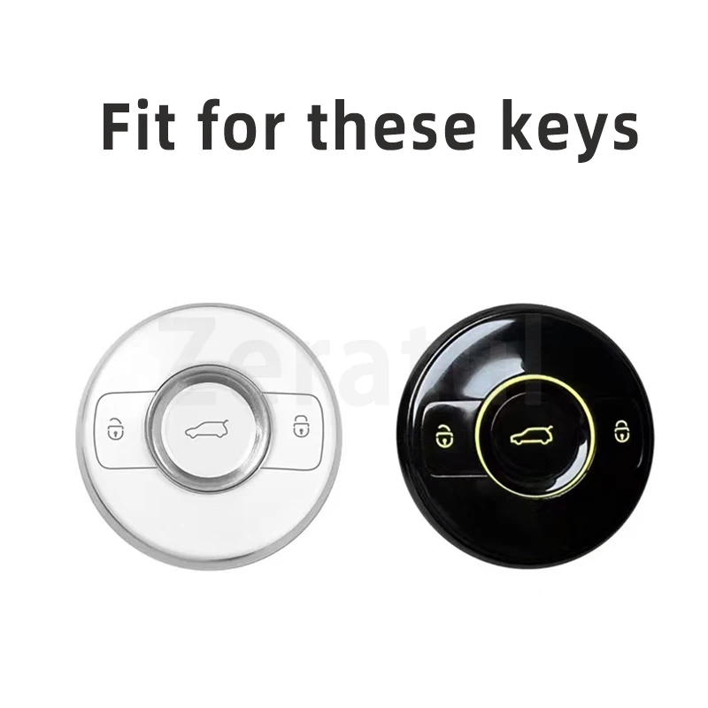 Soft TPU Car Remote Key Case Cover For Mercedes Benz SMART Fortwo 1 BRABUS 1 SMART 2022 2023 Shell Fob Holder Bag Accessories