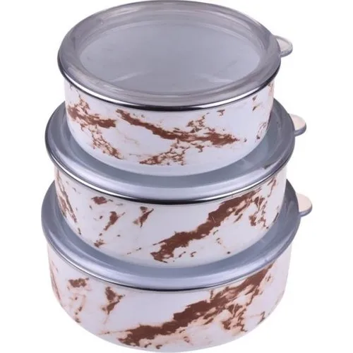 Bambum pabloアクリル蓋3'lü 収納ボウル (14-16-18 cm)