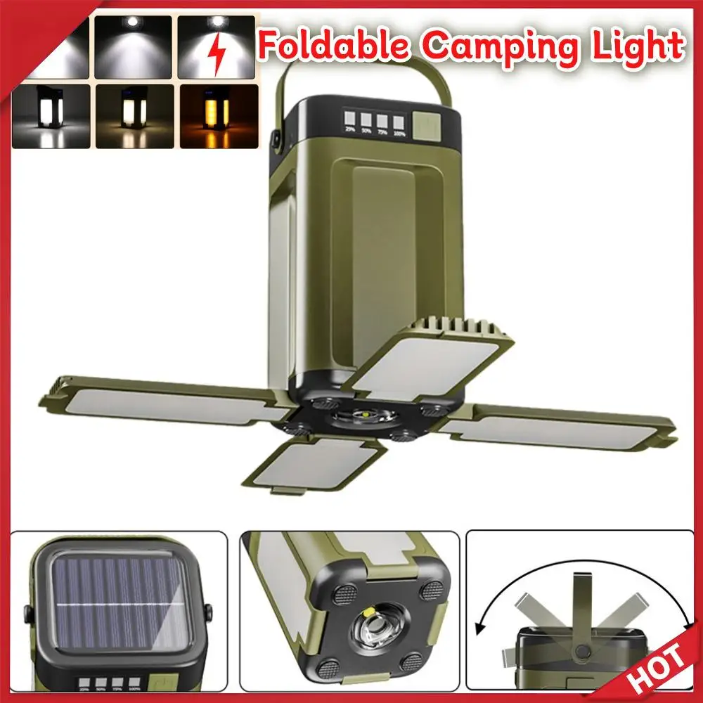 

Портативный фонарик 2000 мАч, светодиодный светильник для палатки, складной светильник для кемпинга, аккумуляторный фонарь, водонепроницаемый для кемпинга, пешего туризма