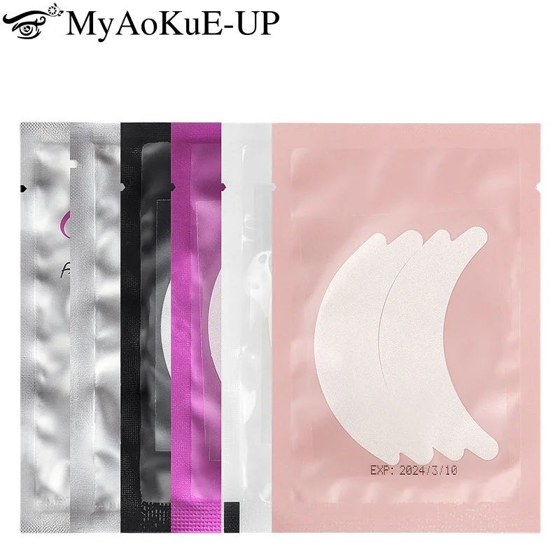 50 Pairs Foam Eye Patch Butterfly Shaped Lash Pads Hydrogel Under Eye Gel Pad Stickers Eyelash Extension Supplies Makeup Tools