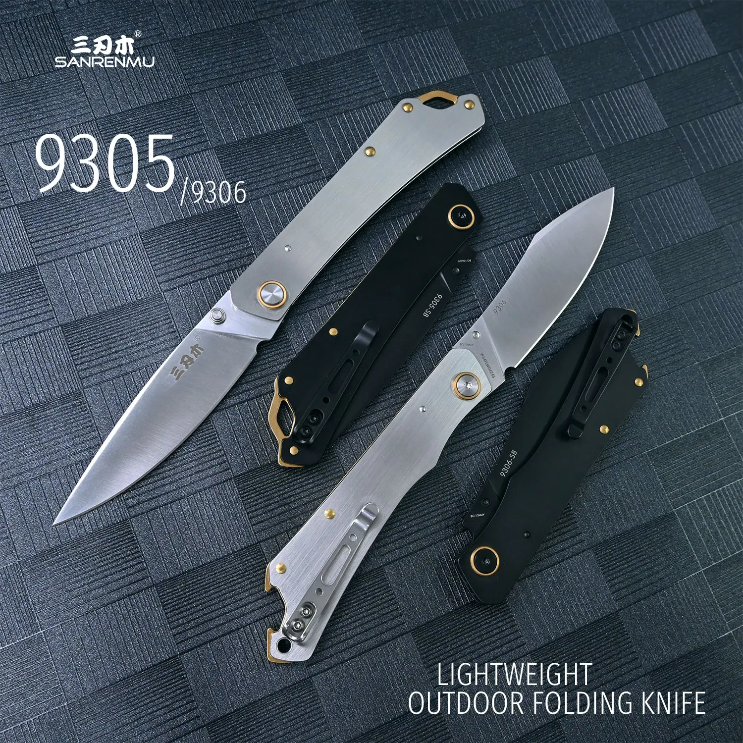 Sanrenmu 9305/9306 faca dobrável ao ar livre caminhadas aventura acampamento festa pesca caça edc portátil uso diário ferramenta faca 9301