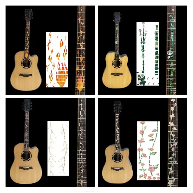 Guitar Decoration Stickers Fretboard Decals Inlay Sticker Guitar Neck Headstock Guitarra Bass Ukulele Sticker Accessories