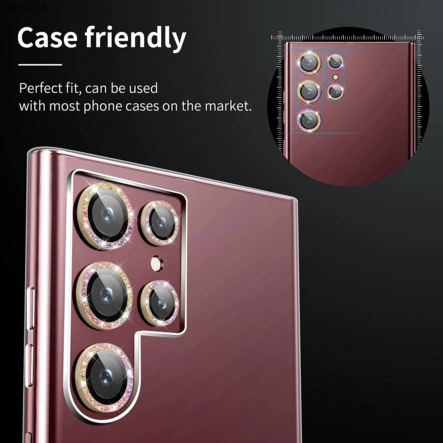 2pcs camera Lens Protector For Samsung Galaxy S25 S23 S24Ultra Glass Back Drop-Proof Phone Camera Protection Case For S22 A55A15