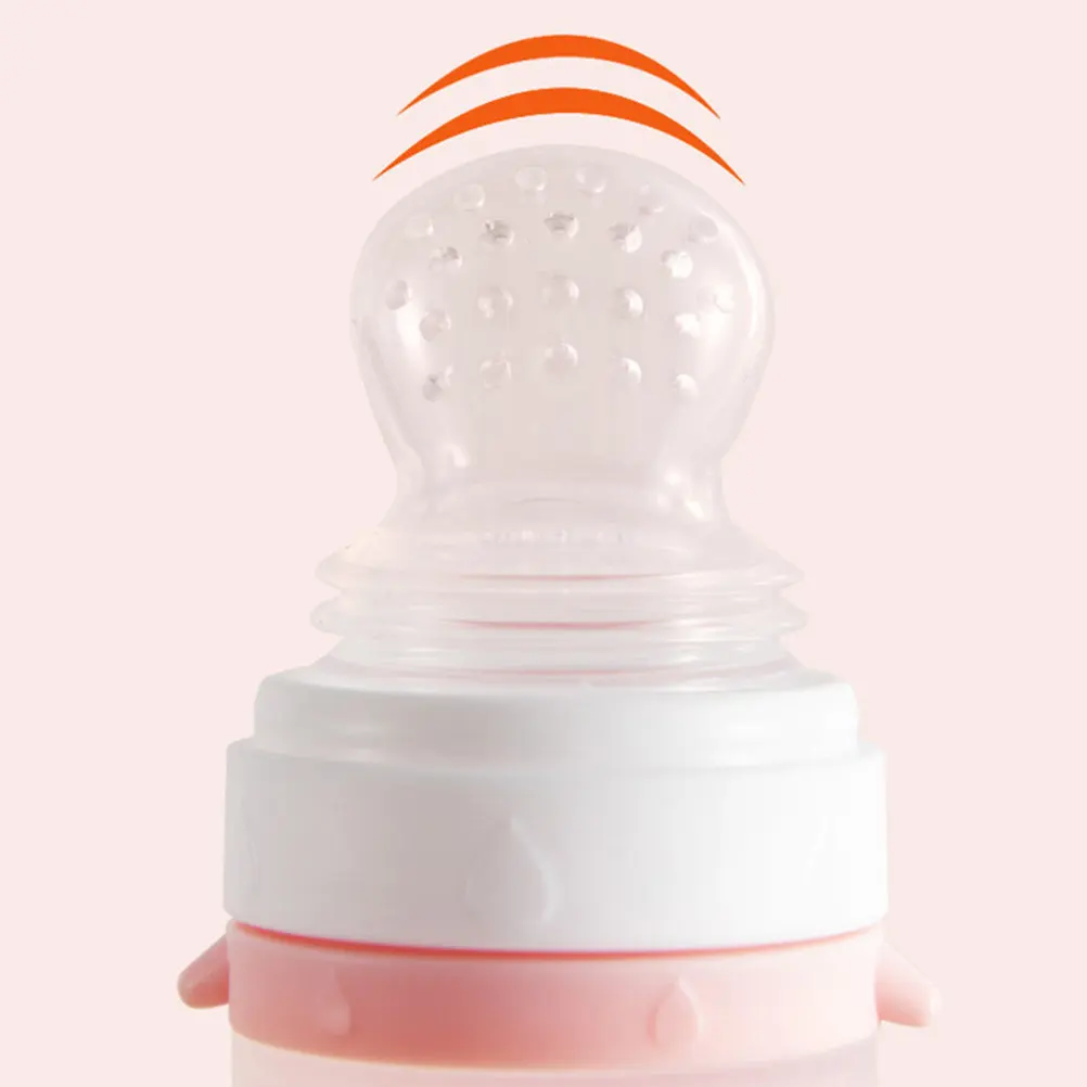 

Силиконовая бутылочка-ложка для кормления младенцев, портативная, легкая, с дозатором для еды, сжимаемая, с подставкой, легко моется, для кормления младенцев