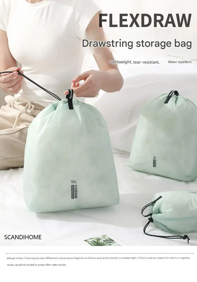 Wasserdichte Aufbewahrungstasche mit großem Fassungsvermögen für Kleidung, Reise-Organizer-Tasche mit mehreren Taschen für Outdoor-Wandern und Camping – Detail 14