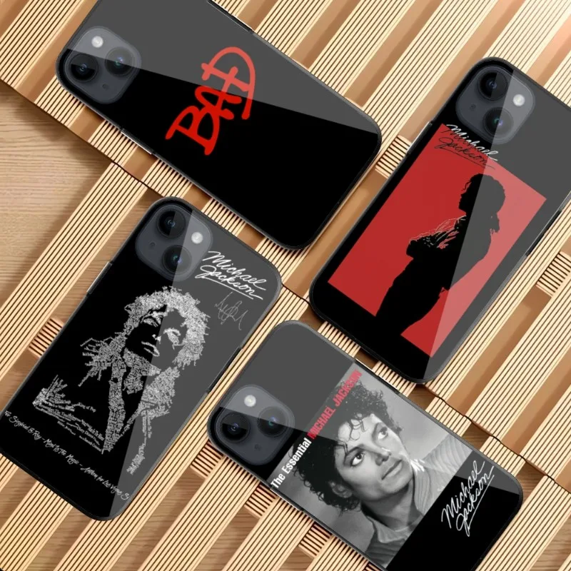 Michael Jackson Phone Case For iPhone 14 13 12 11 Pro Max Plus Mini Black PC TPU Glass Phone Cover