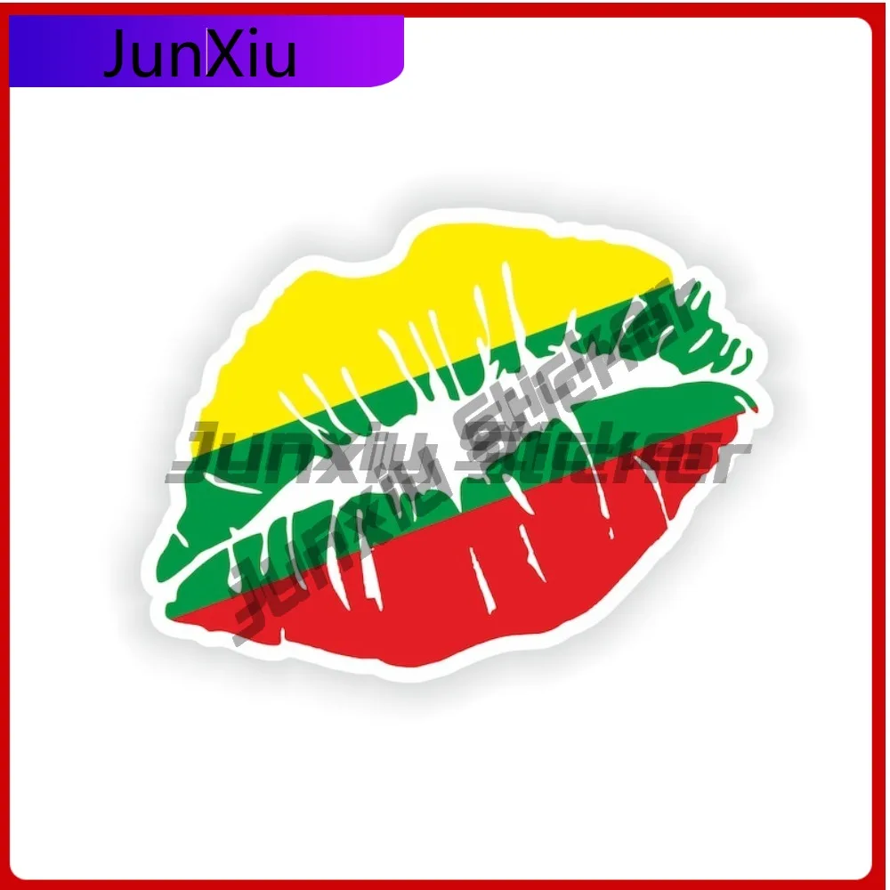 

Lithuania Emblem Funny Bumper UV Resistant Sticker Vinyl Emblem Trendy Decal Bumper Anime Window Lips National UV Stickers