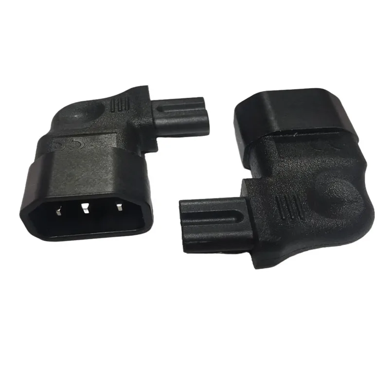 Black Left Right Elbow C14-C7 AC Power Adapter Plug IEC 320 C14 Connector to C7 Power Receptacle Figure 8 Power Converter