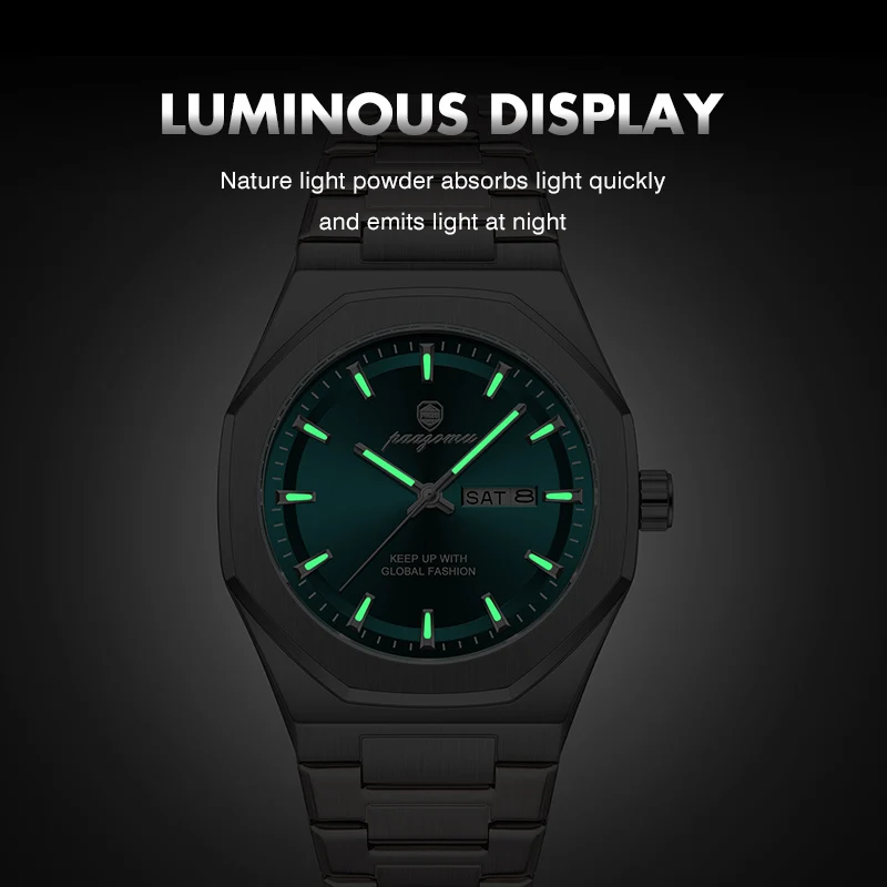 2026 New Luxury Military Man Watch Square Waterproof Luminous Date Week Men Watch Stainless Steel Quartz Men's Watches Reloj+box view 5