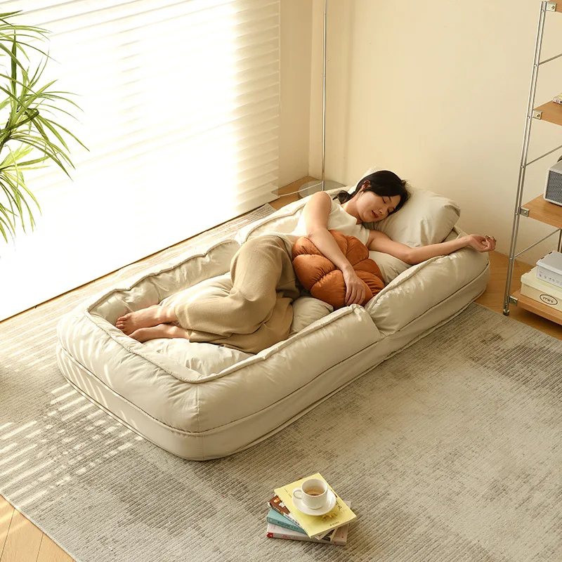 

ATUNUS Nordic Wholesale Folding Large Bean Bag Memory Foam Dog Lazy Sofa Bed Human Size Dog Single Bed For Adults Pets