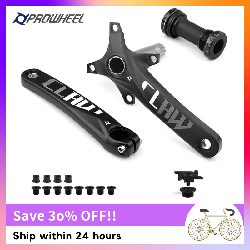 PROWHEEL 104BCD 32-42T 170/175mm Crankset Aluminum Alloy Bicycle for MTB Mountain Bike with BB 1/2x10/11/12Speed Cycling Parts