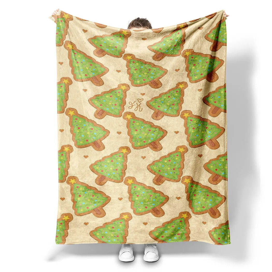 

Christmas Tree Series Printed Blanket for Sofa Bed Travel Camping Living Room Office Conditioning Blanket for All Seasons Gifts