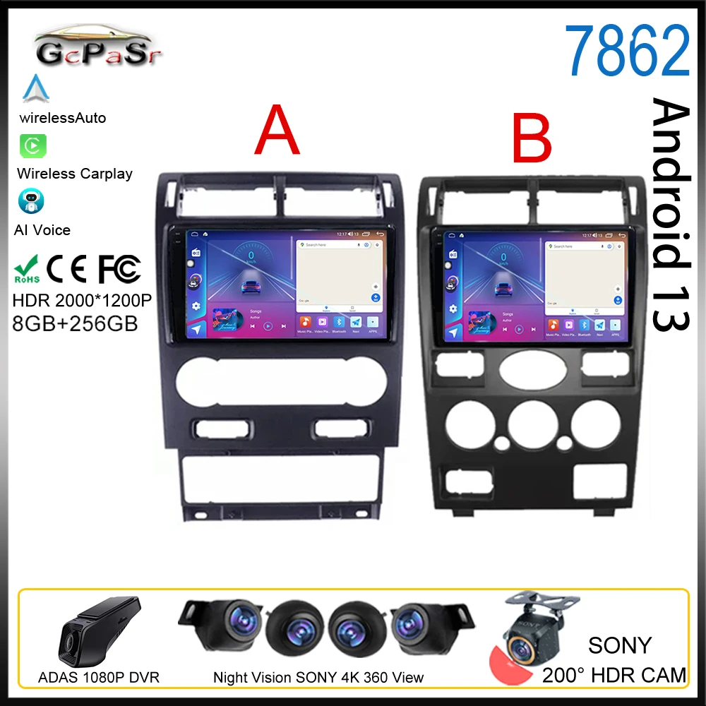 Android 13 For Ford Mondeo 3 2000-2007 Car Radio Auto Multimedia Video Player GPS Navigation No 2 din DVD 8 Core Carplay 5G DSP