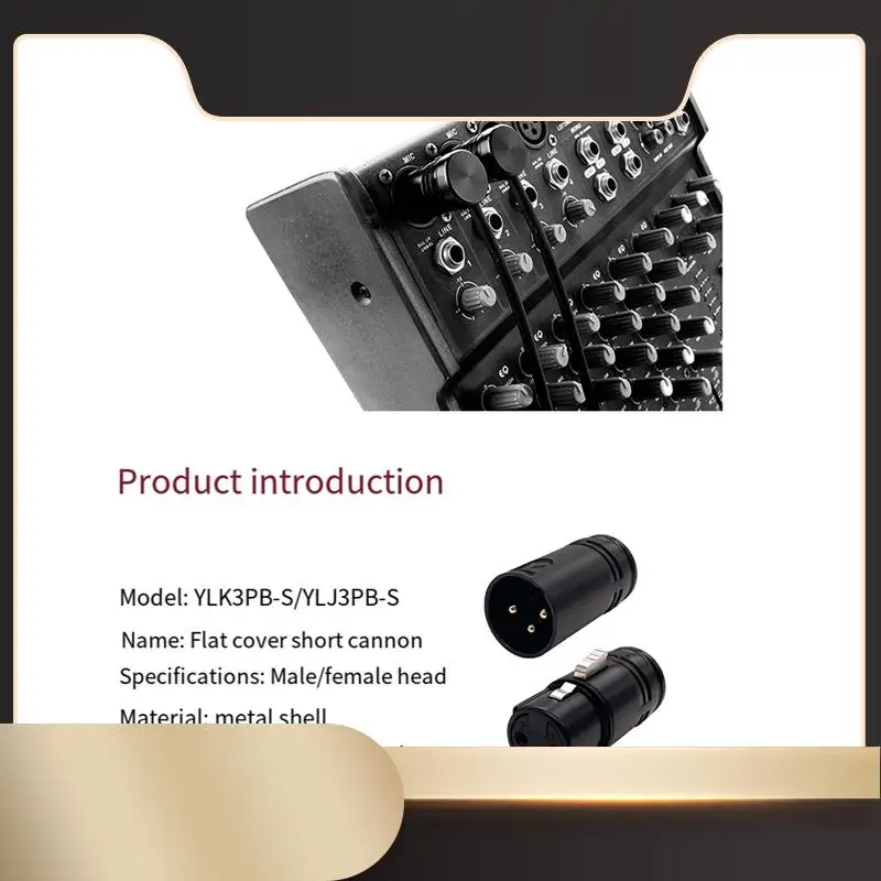 

20Pcs New High-Quality Black Shell Gold Pin Professional 3 Pin Right Angle XLR Male And Female Plug-N36R