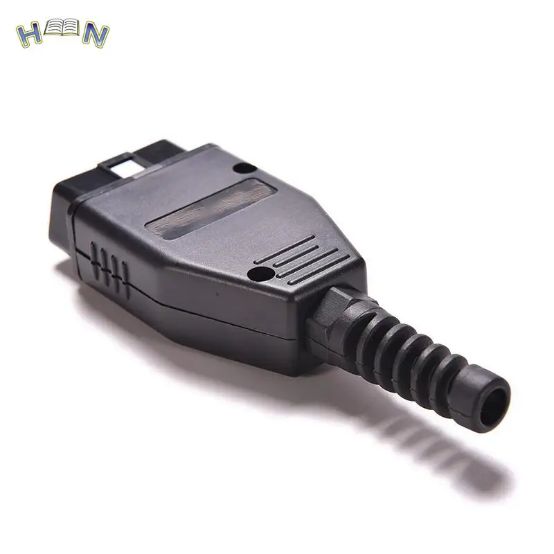 OBDII 16 Pin Adaptor OBD2 Connector OBD II Plug Connectors Male OBD 16PIN 1 Set Drop Shipping