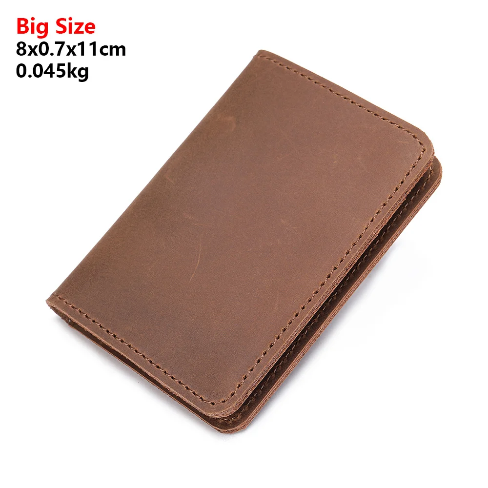 Men Wallet Vintage Genuine Leather Frosted Long Wallets Male Purse ID Card Holder Money Bag Luxury Slim Pouch Hand Clutch