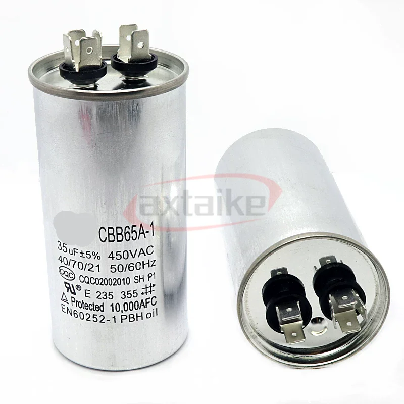 Capacitor de Partida para Compressor de Ar Condicionado CBB65 8UF 10UF 20UF 25UF 30UF 35UF 40UF 45UF 50UF 60UF 70UF 80UF 450V AC 5 - 100UF