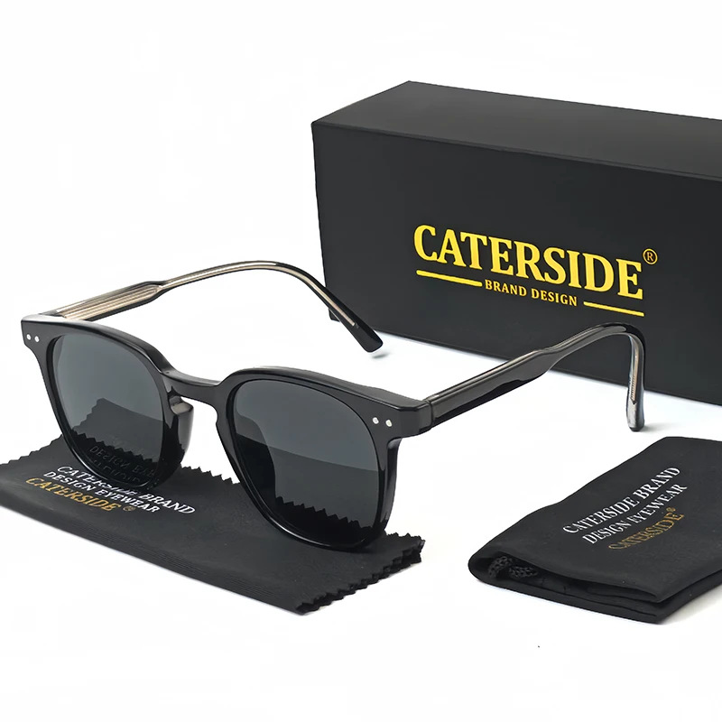 CATERSIDE Runde Retro Sonnenbrille männer Punk Mode Marke Design Sonnenbrille Frauen Reisen Outdoor UV400 Shades Propionische Tempel – Detail 1