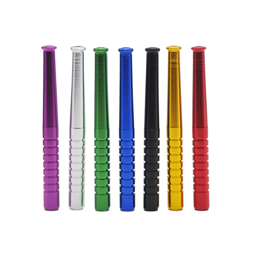 5pcs Aluminum Alloy Straw 78mm Light-weight Metal Pipe Tube Cool Gadget for Men