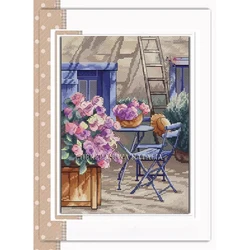 ZZ9863 Cross Stitch Set Cross-stitch Kit Embroidery Needlework Craft Package Cotton Fabric Floss Homfun Painting Animal Crossing