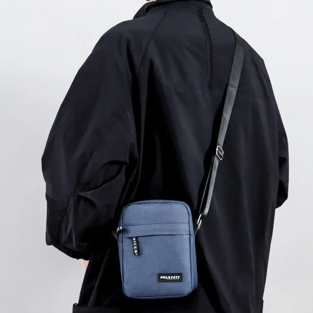 Nuevo Bolso Retro, bolsos cruzados de negocios para hombre, bolso de hombro de nailon, bolso cruzado de Color sólido, informal y a la moda