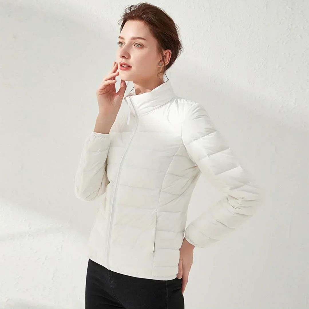 MRMT 2025 Brand New Women's Seamless Thin Down Jacket Lightweight Short Stand Collar Outdoor Sports Large Size Jacket