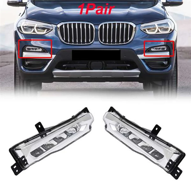 63177412528 Front Right LED DRL Fog Light for BMW X3 X4 G01 G02 2017-2019 Driving Lamp Daytime Running Light Bumper Lamp