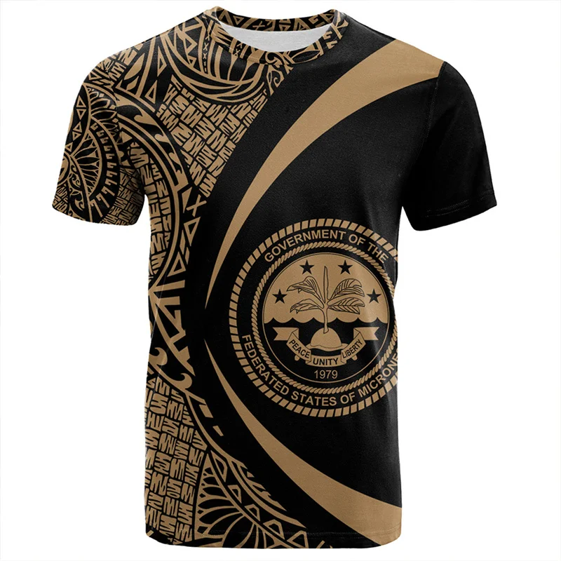 3D Print Federated States Of Micronesia T Shirt FSM Polynesian Flag Of FSM Graphic T-shirts For Men Fashion Tops Tees Clothes