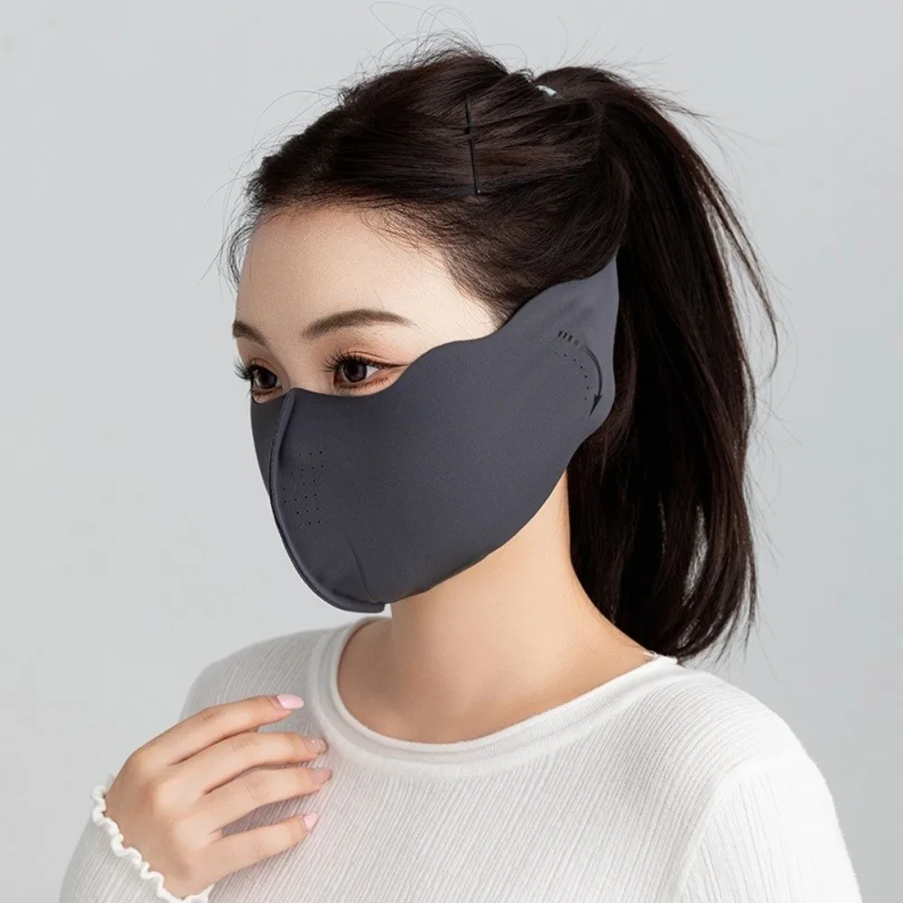 Mascarilla facial cálida para mujer, orejera gruesa a prueba de viento dos en uno, transpirable, 3D, protección para los oídos, otoño e invierno