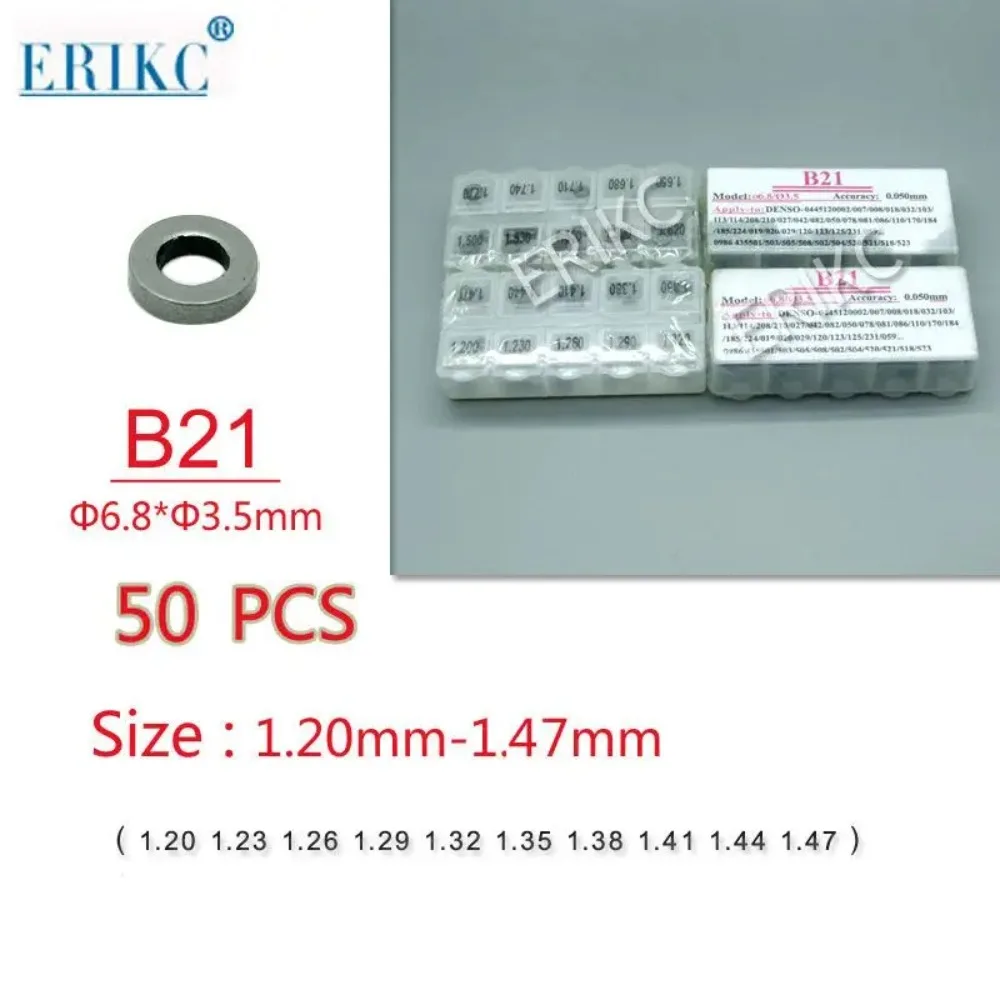 

50PCS B21 Injector CRI Adjustment Washer Set Common Rail Injection Adjusting Shim Sizes 1.20-1.47mm