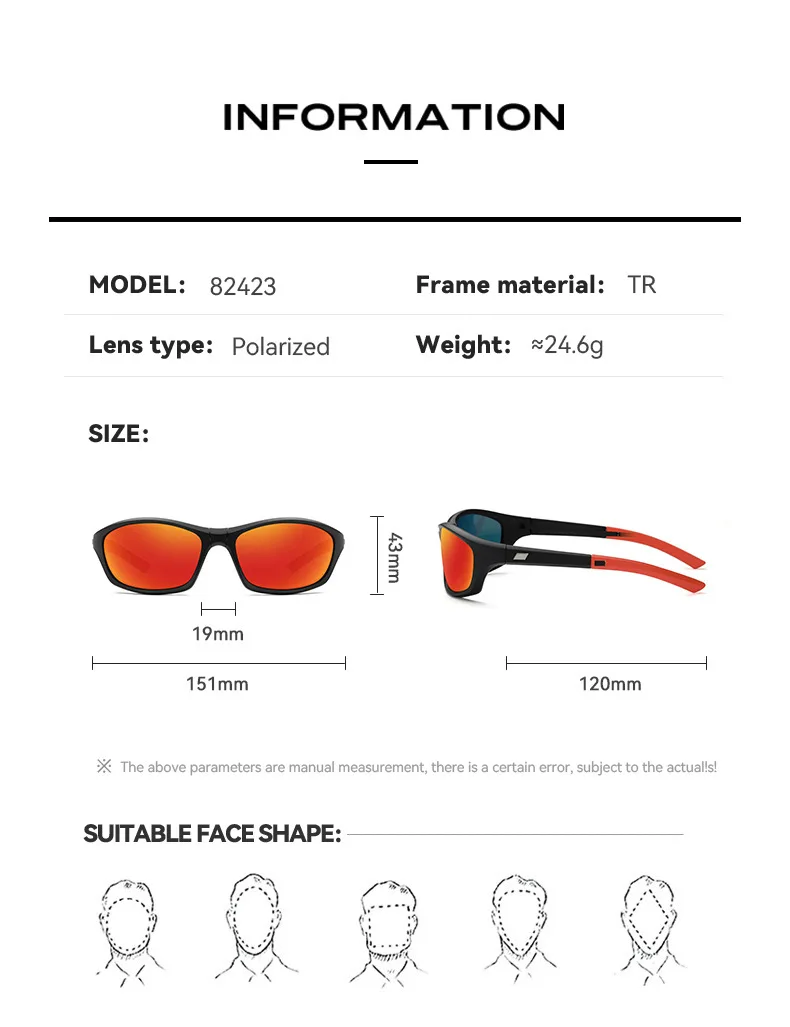 COHK Modische Faltbare Polarisierte Sonnenbrille für Männer und Frauen Markendesign Vintage Tragbare Klappbare Sport-Outdoor-Sonnenbrille UV400 – Detail 9