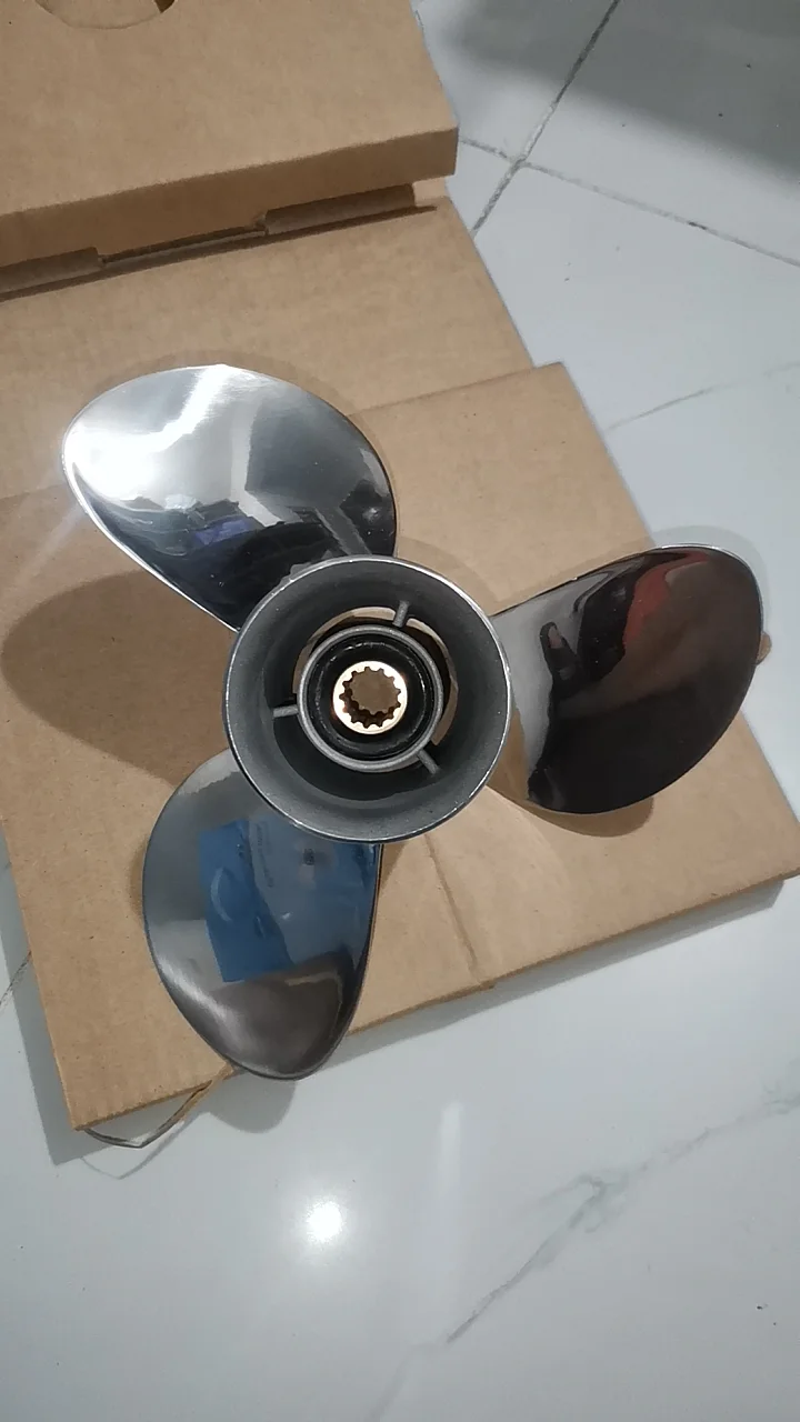 Free Ship Stainless Steel Propellers 14 Inch 11 1/8*14-G For Yamaha Honda Hidea Outboard Motors 2 Stroke 40HP-55HP 4 Stroke 60HP