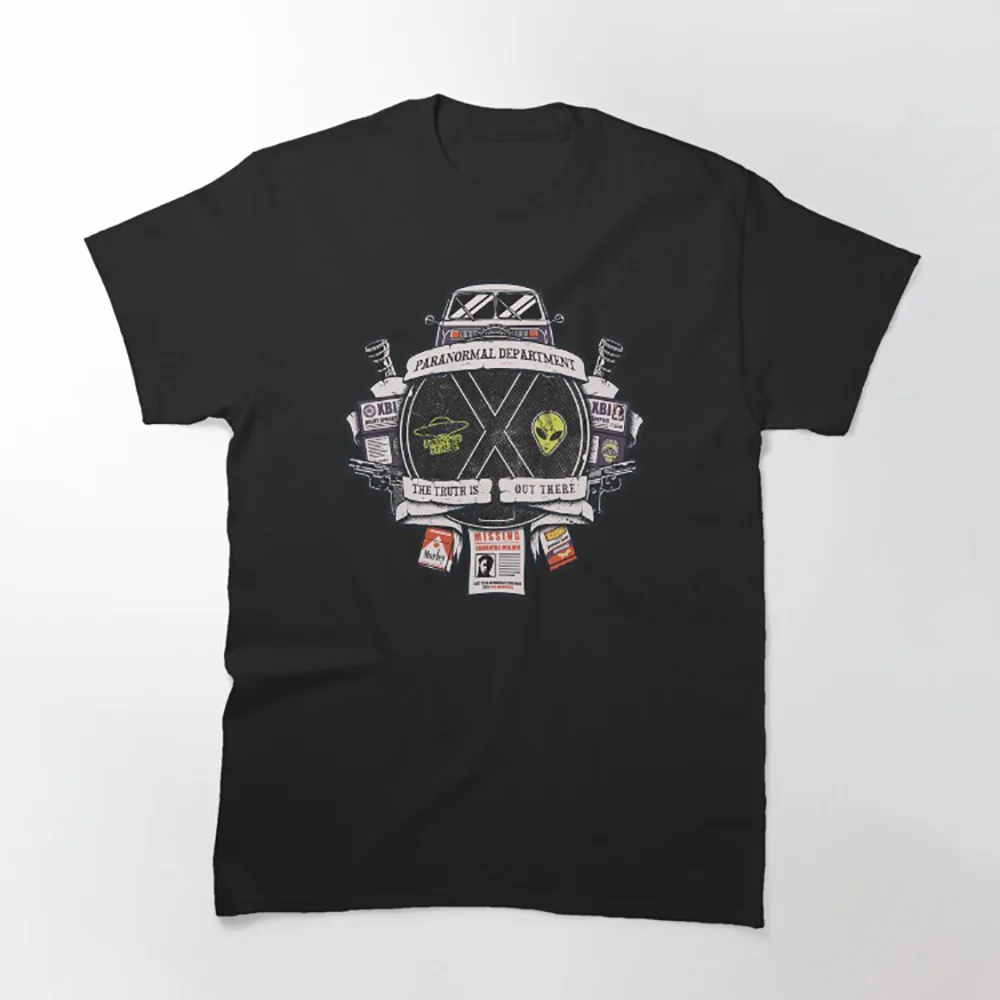 

Paranormal Files Crest 0305 Vintage Sci fi tv series The X Files Trust No One Gift t shirt Retro Alien movie Graphic clothes