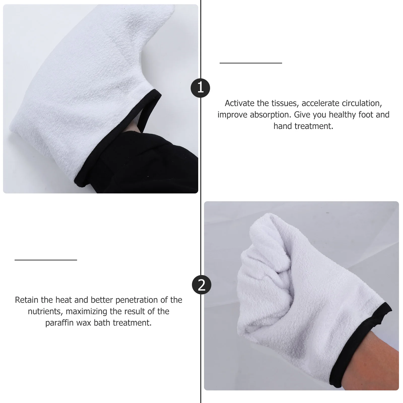 

4Pcs Paraffin Wax H Foot Cover Gloves Booties Spa Heating Nourishing Care Tool High Quality Durable Comfortable Lightweight