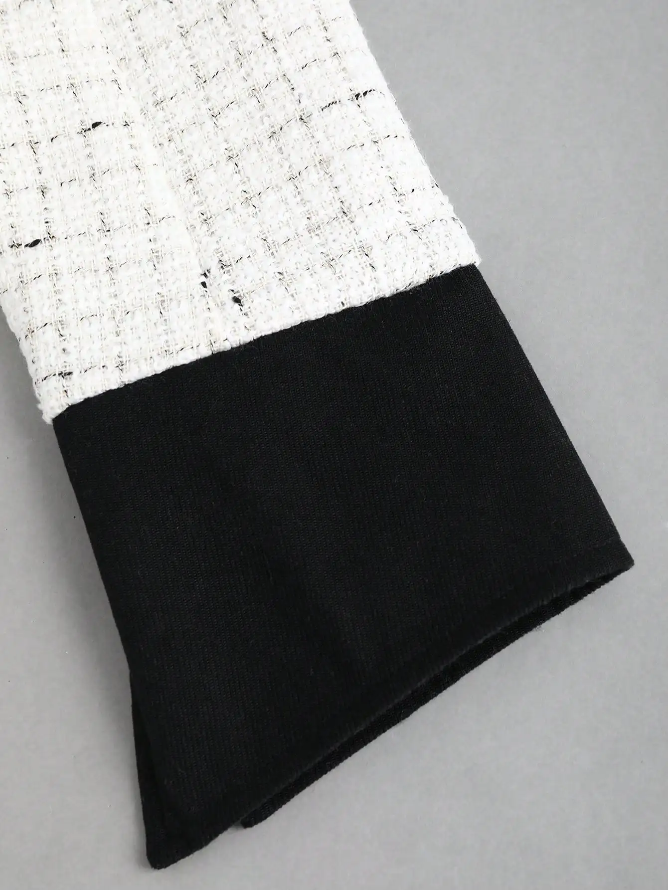 여성용 트위드 투피스 세트: 긴 소매 재킷 & 플리츠 스커트, 대비 트림, 빈티지 스타일