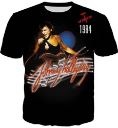 New Johnny Hallyday T-Shirts Lengandary Frence Singer 3D Print Streetwear Men Women Fashion Oversized T Shirt Tees Tops Clothing