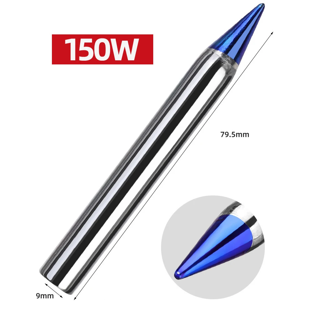 Soldering Iron Tip 30-150W Blue Pointed Welding Tips External Heat Soldering Iron-Free Solder External Heating Welding Tools