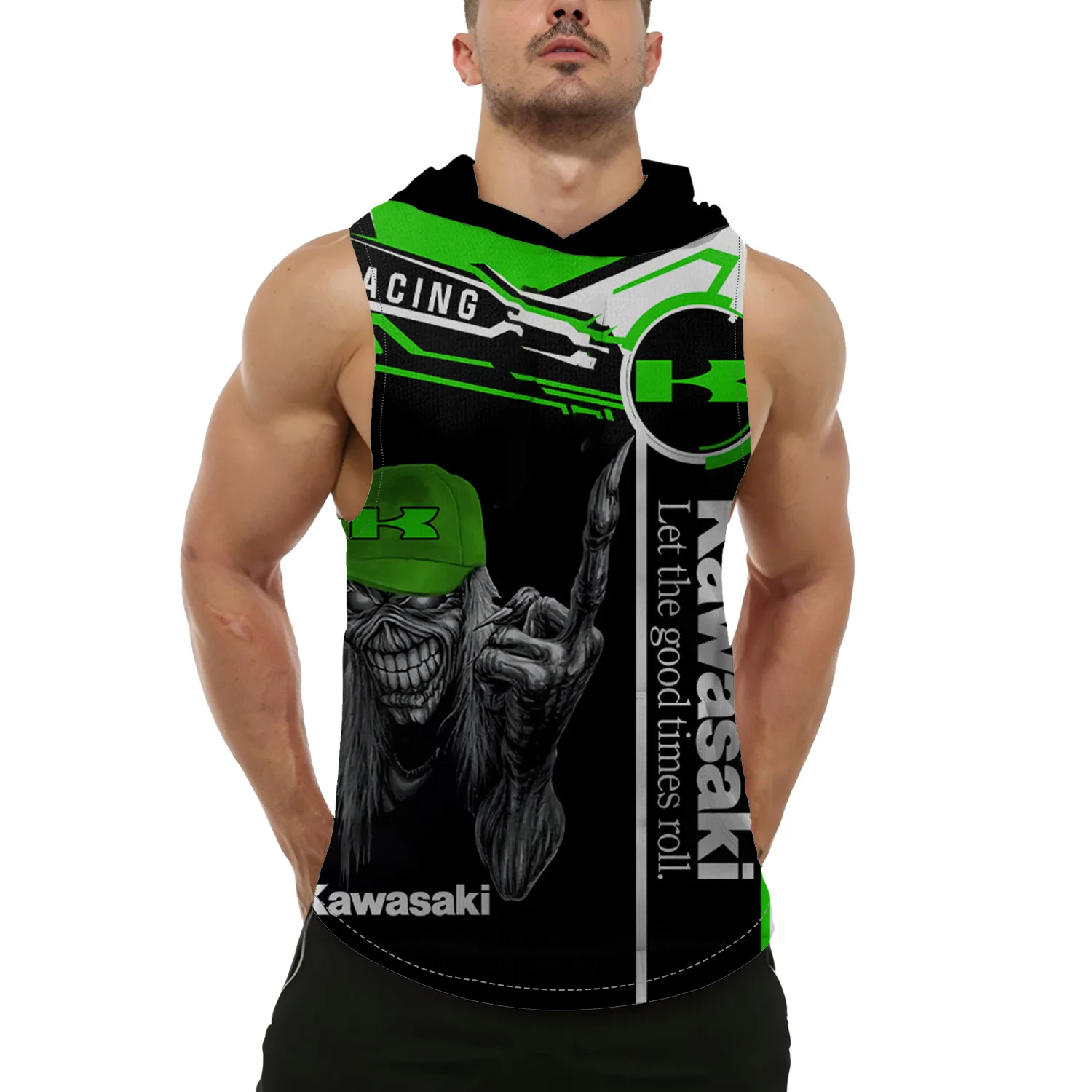 Heren Tops Kawasaki Mouwloos T-shirt Kleding Langlauf Nieuw & T-shirts Racepak Tanktop Hoogwaardig Gym Street Adventure