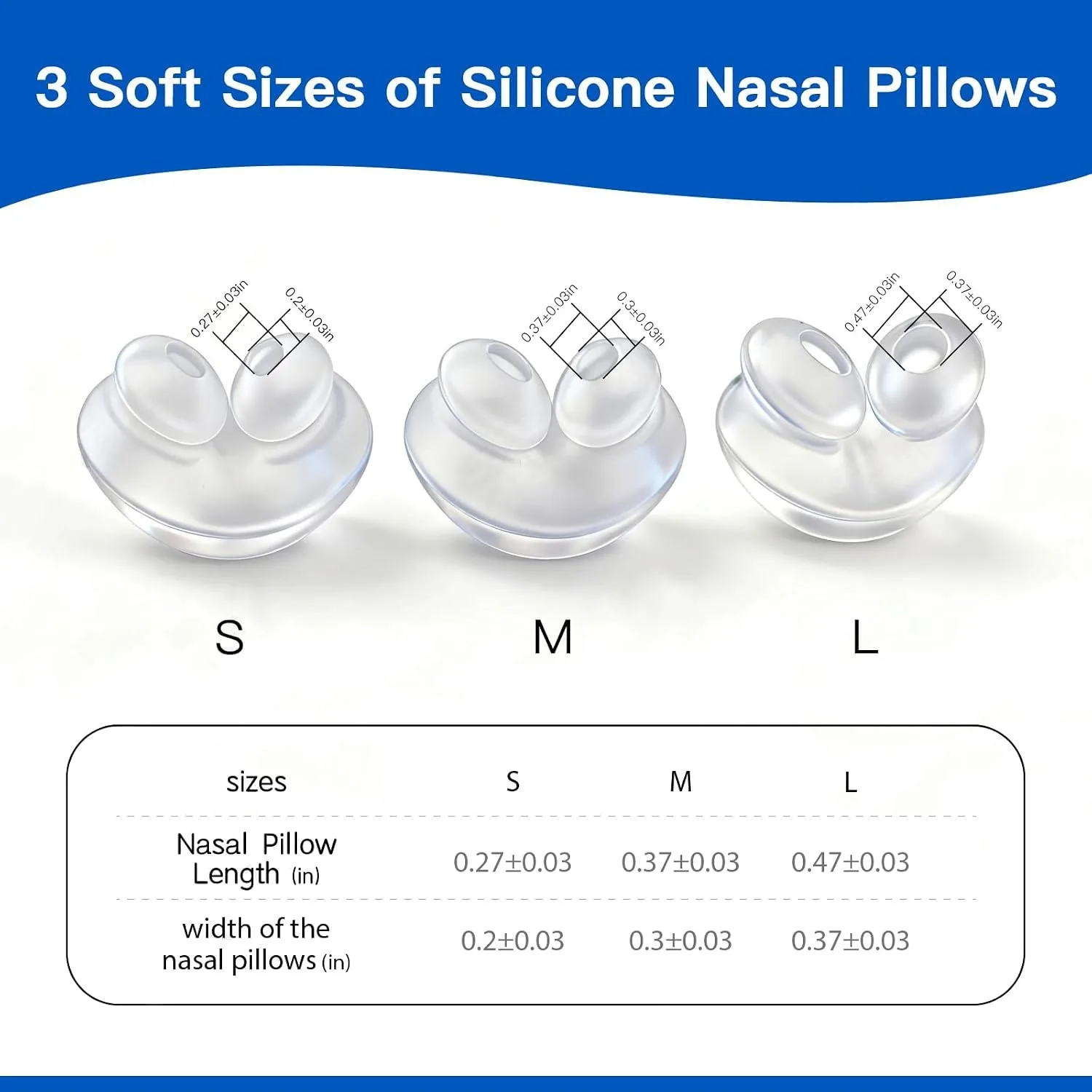 Universal Nasal Pillow CPAP Mask Full Set, Replacement Kit Includes Headgear, Frame, Tube & S/M/L Cushions, for Anti Snoring - view 3