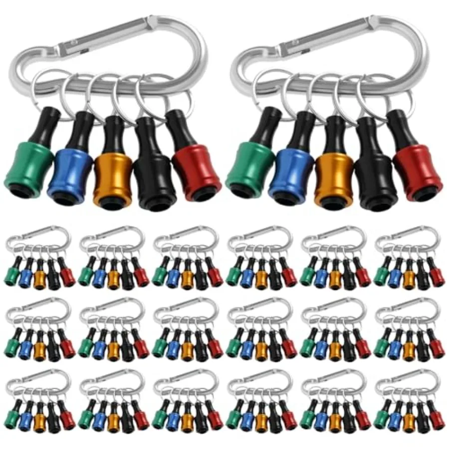 

Pcs Bit Holder Keychain/4inch Hex Bit Holder Key Chain Portable Socket Drill Bit Holders Quick Change Aluminum Alloy Long Short