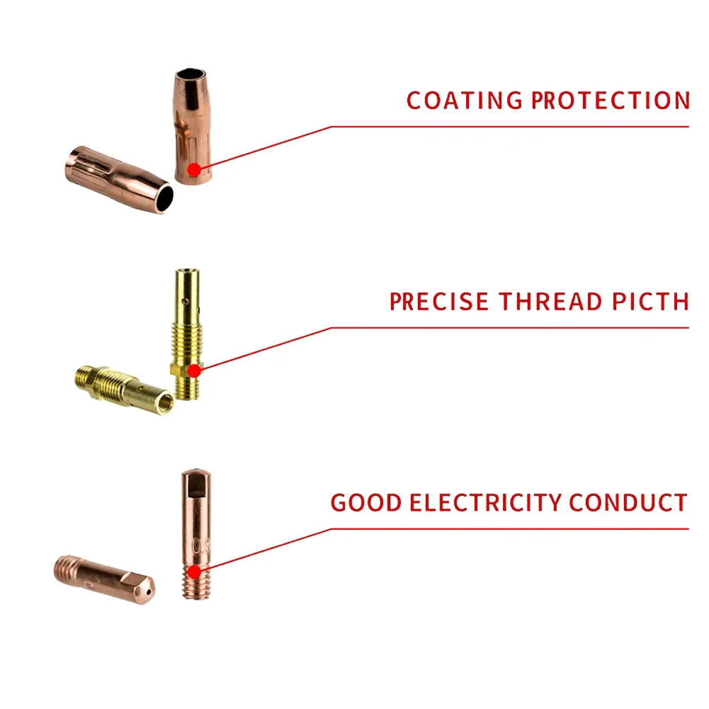 34PCs Mig Welding Contact Tip MB15 15AK Contact Tip 0.035