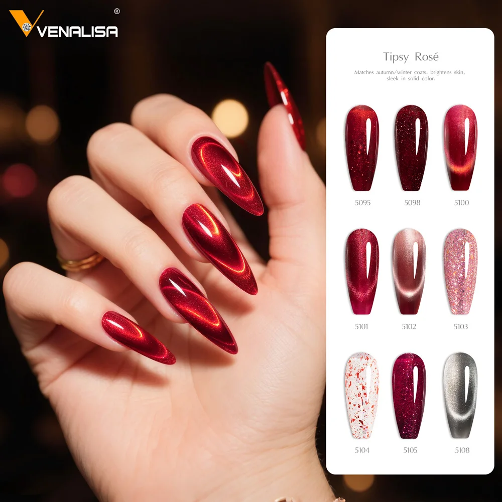 

Venalisa V6 Гель-лак для ногтей Hema Free TPO Free Ultra Red Color Cat Eye Soak Off UV LED Полуперманентный Long Wear Diamond Top 10 мл