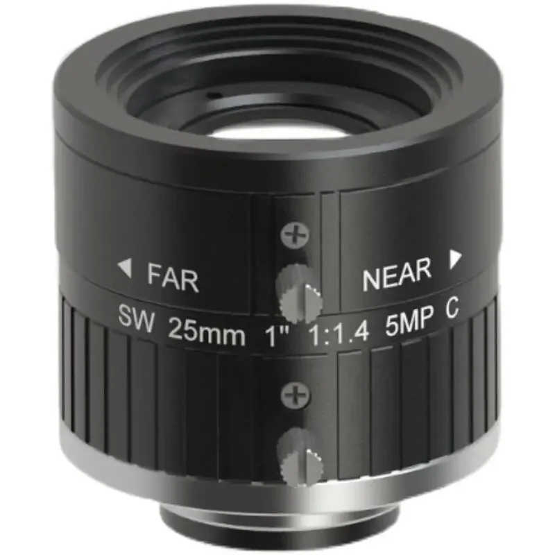 Swir short wave infrared lens c mount 5 million pixels 25mm focal length f1.4 manual aperture