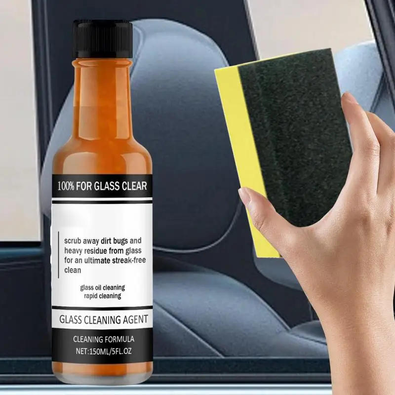 Limpiador de película de aceite para parabrisas de coche, crema de eliminación de película de aceite, multipropósito, acción rápida, limpiador de vidrio automotriz seguro, 150ml