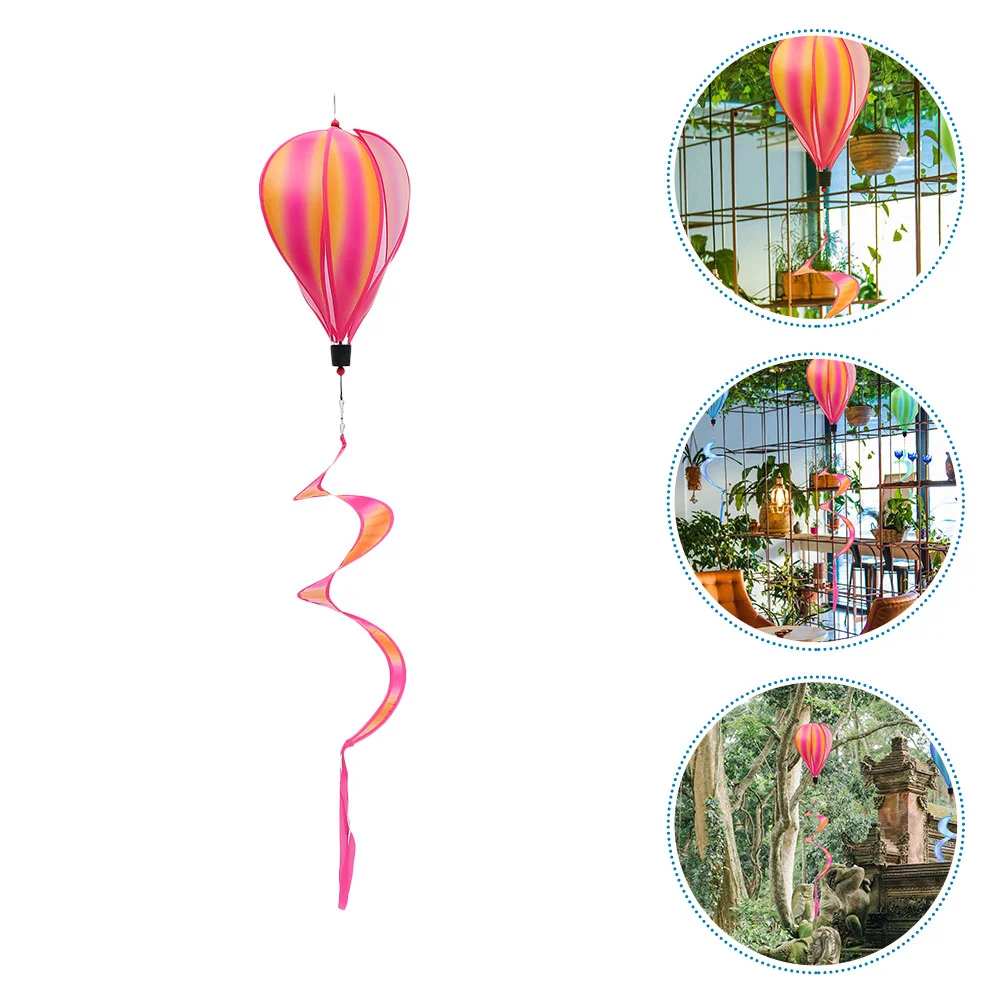 Hanging Hot Air Balloon Room Kids Wind Chime Outdoor Cloth Spinners Solar Balloons Party Supply Mill Child