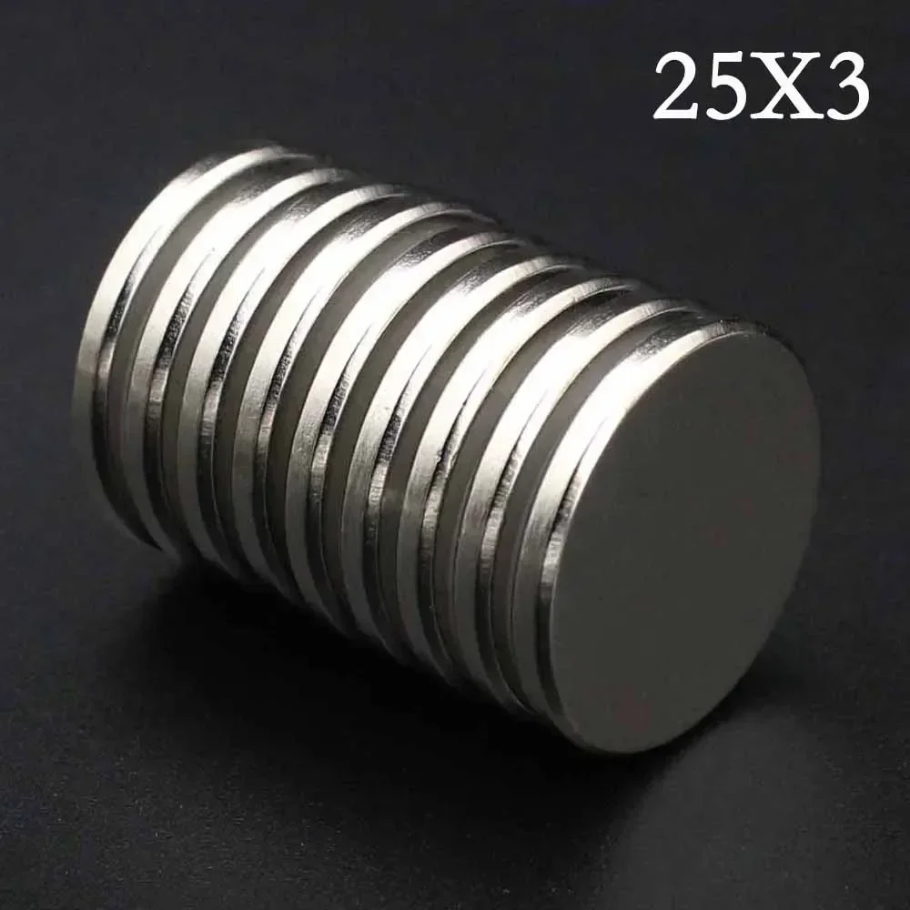 

3/5/8/12 Pcs 25x3 Neodymium Magnet 25mm x 3mm N35 NdFeB Round Super Powerful Strong Permanent Magnetic imanes Disc 25*3